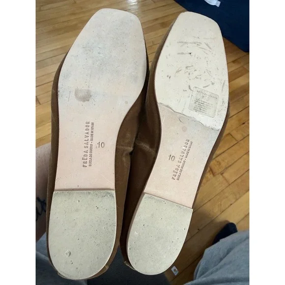 Freda Salvador Jada velvet square toe ballet flat in dijon mustard - Picture 7 of 11